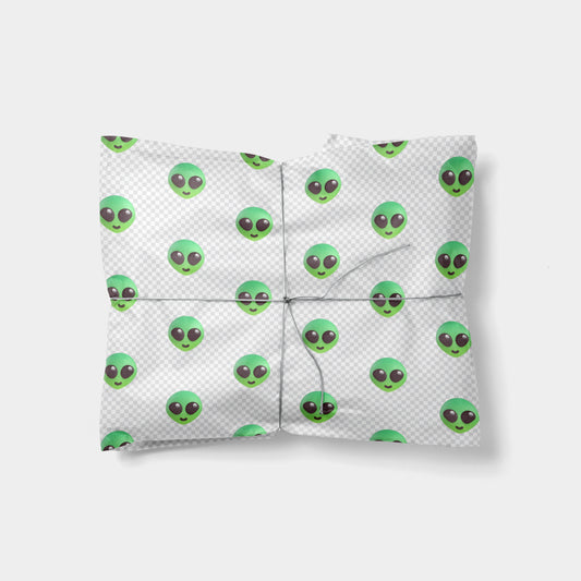 Alien Emoji Gift Wrap