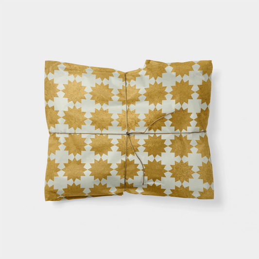 Gold Moroccan Holiday Gift Wrap