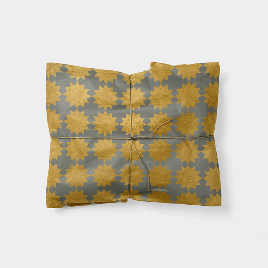 Gold & Gray Moroccan Holiday Gift Wrap