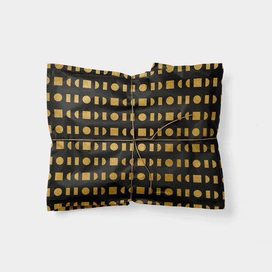 Gold Geo Gift Wrap