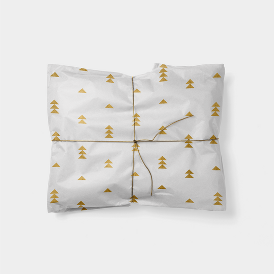 Gold Triangle Tree Holiday Gift Wrap