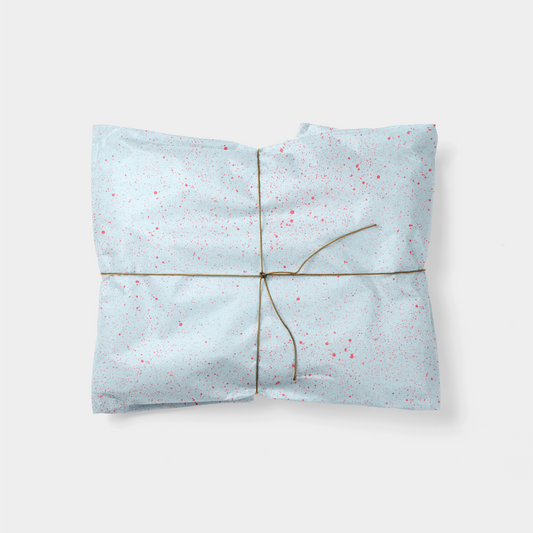 Light Blue & Pink Speckle Gift Wrap