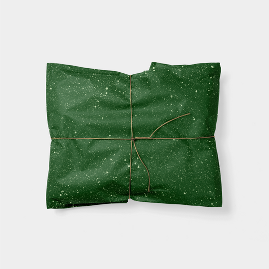 Dark Green Speckle Gift Wrap