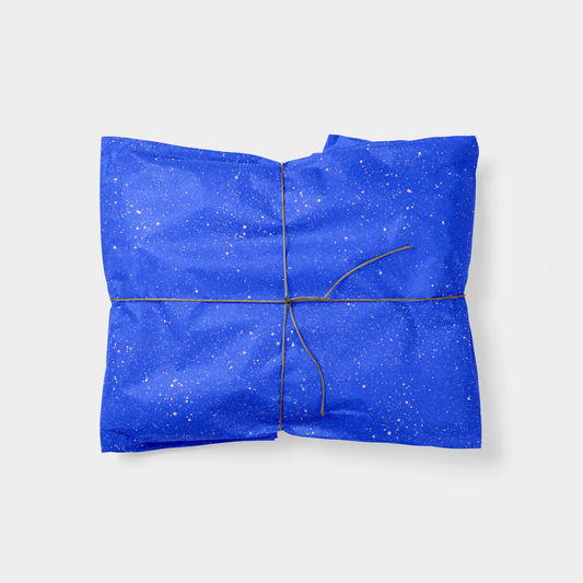 Bright Blue Speckle Gift Wrap