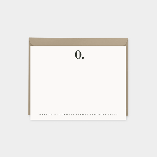 Elegant Modern Monogram Note Cards