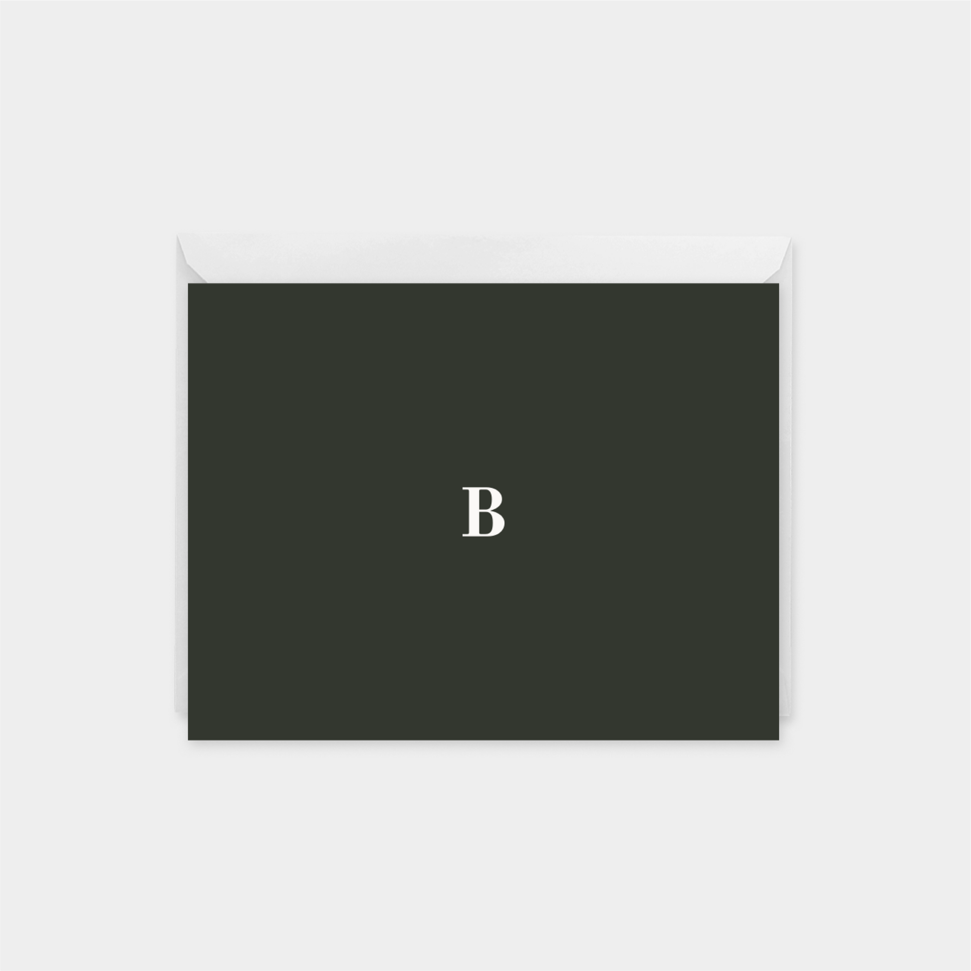Classic Modern Monogram Note Cards