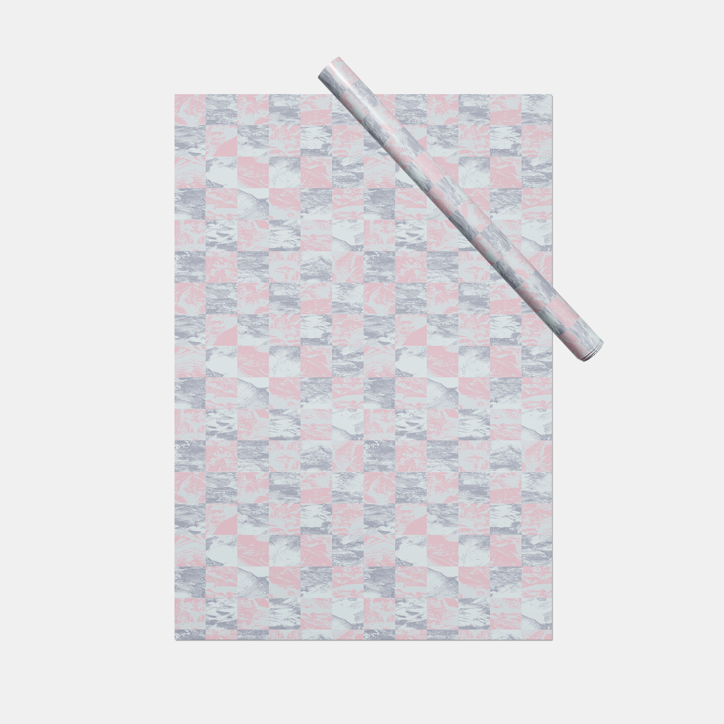 Roze en rood minimalistisch kerstcadeau