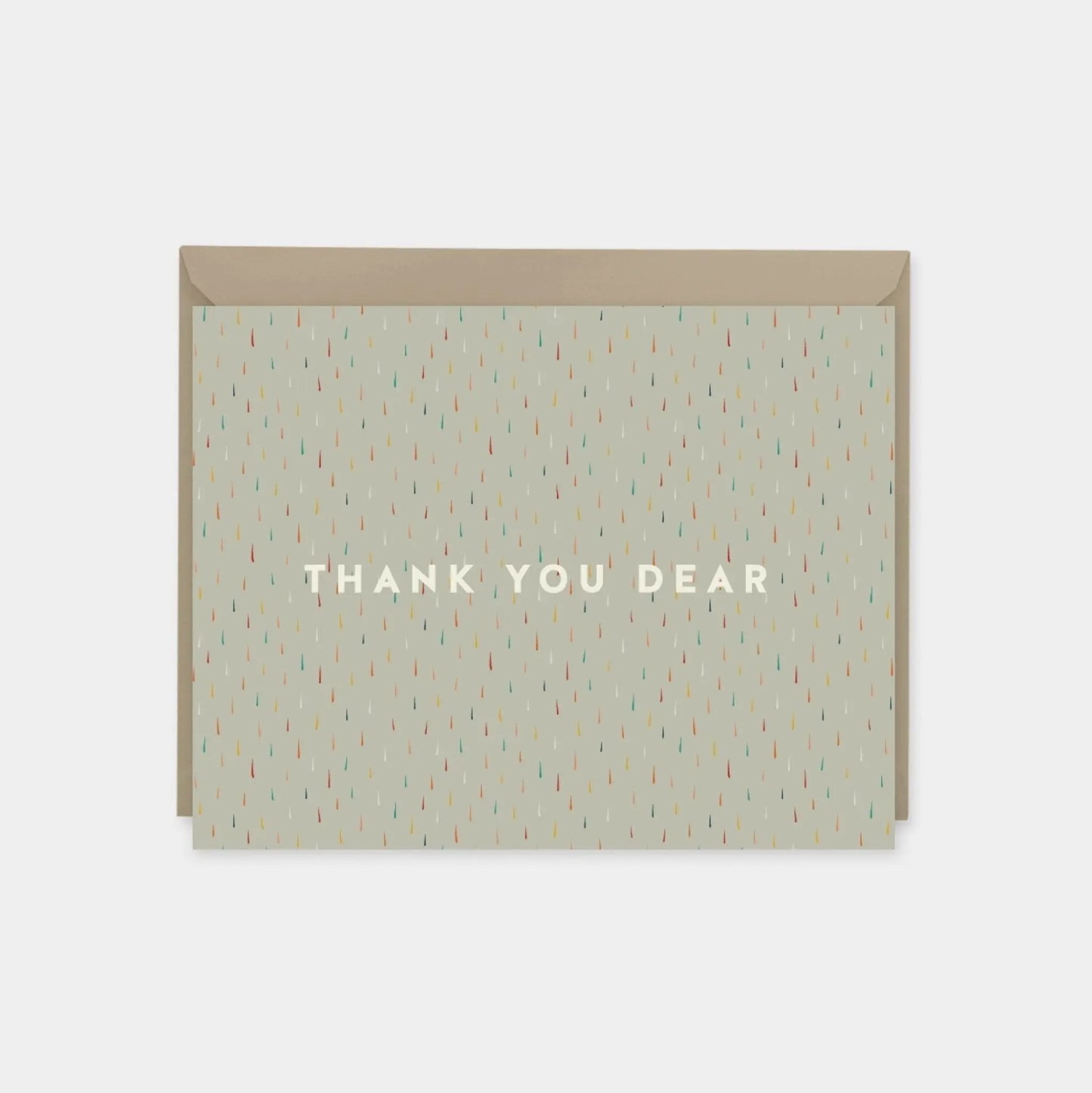 "Thank You Dear" Brush Pattern Card