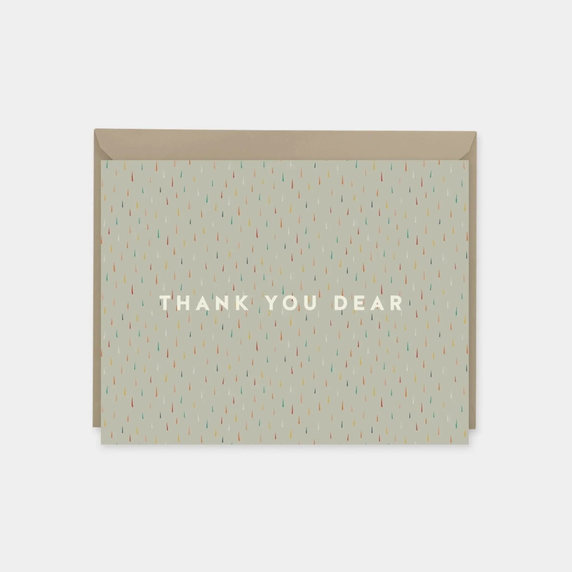 "Thank You Dear" Brush Pattern Card
