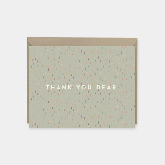 "Thank You Dear" Brush Pattern Card
