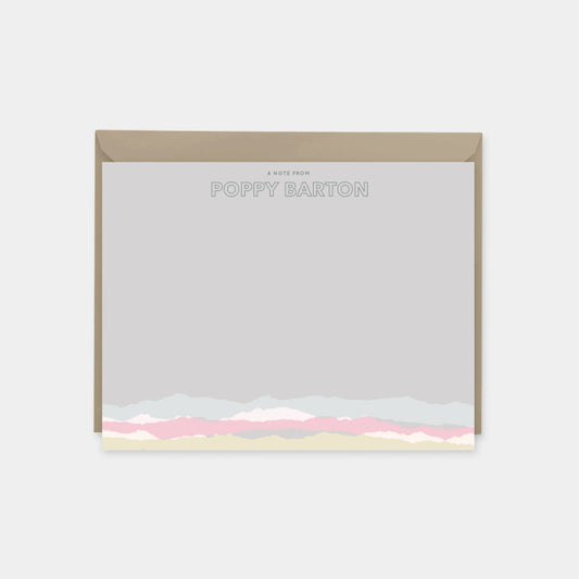 Torn Paper Border Note Cards IV