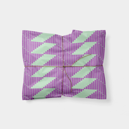Violet and Mint Thatch Gift Wrap
