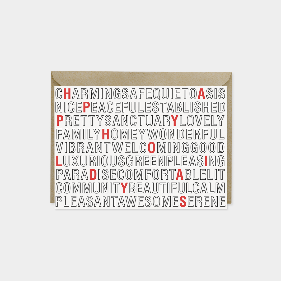 Word Search Holiday Card