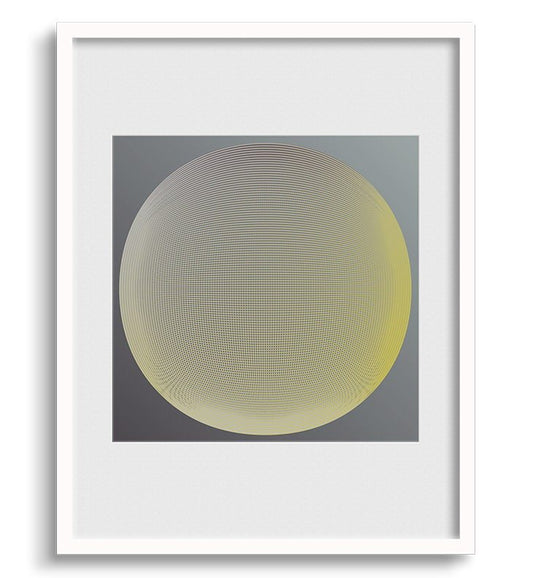 Yellow Orb Square Art Print