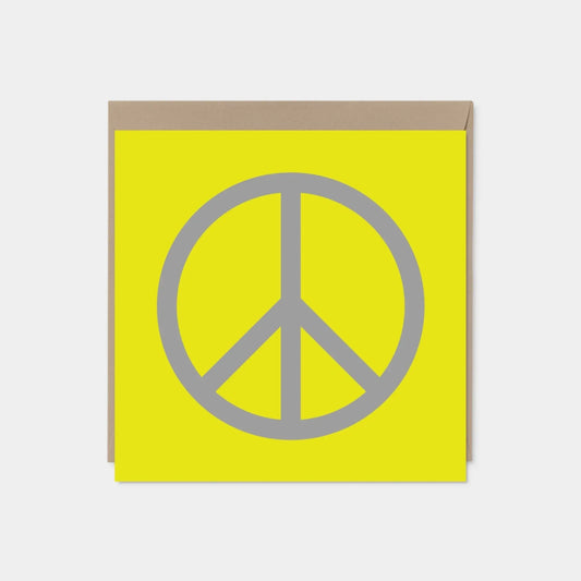 Yellow Square Peace Card
