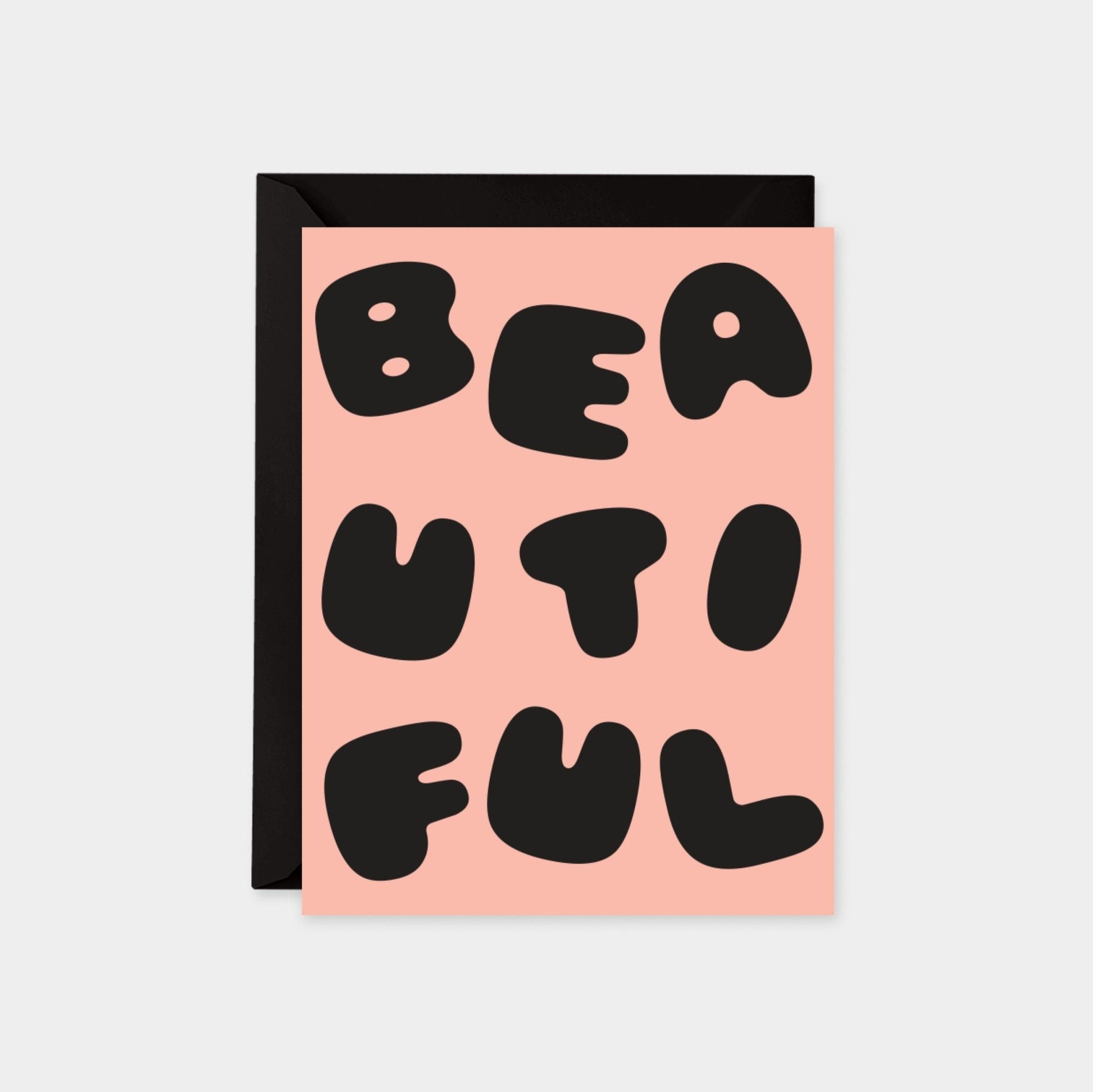 Beautiful Puffy Typography Card,