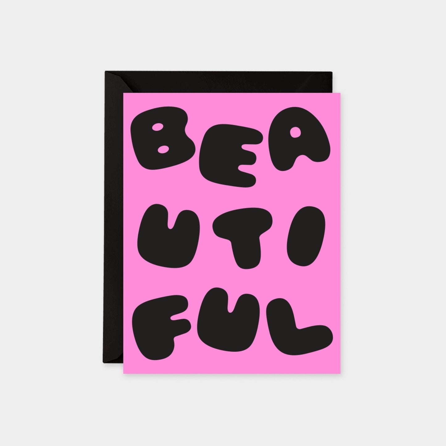 Beautiful Puffy Typography Card,