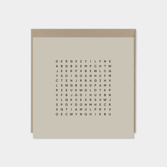 Best Dad Ever Word Search Father's Day Card II, Minimalist The Design Craft