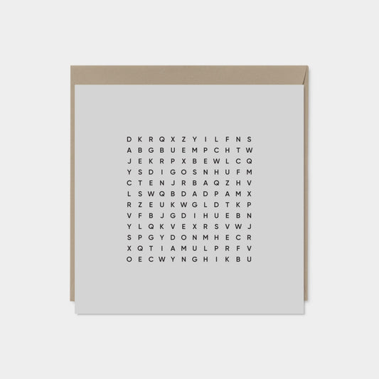 Best Dad Ever Word Search Father's Day Card V, Minimalist The Design Craft