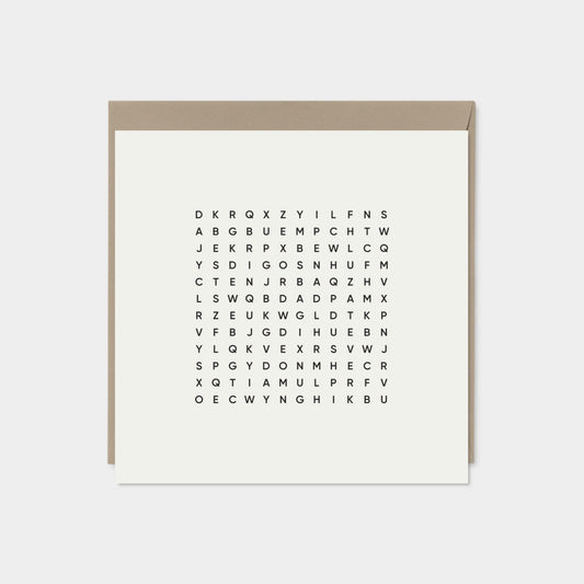 Best Dad Ever Word Search Father's Day Card VI, Minimalist The Design Craft