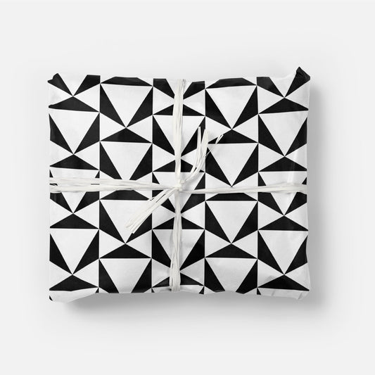 Black and White Geo Shapes Gift Wrap