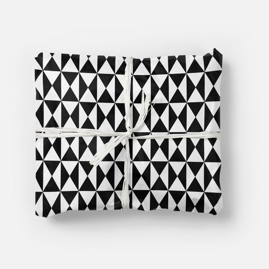 Black and White Geo Shapes Gift Wrap The Design Craft