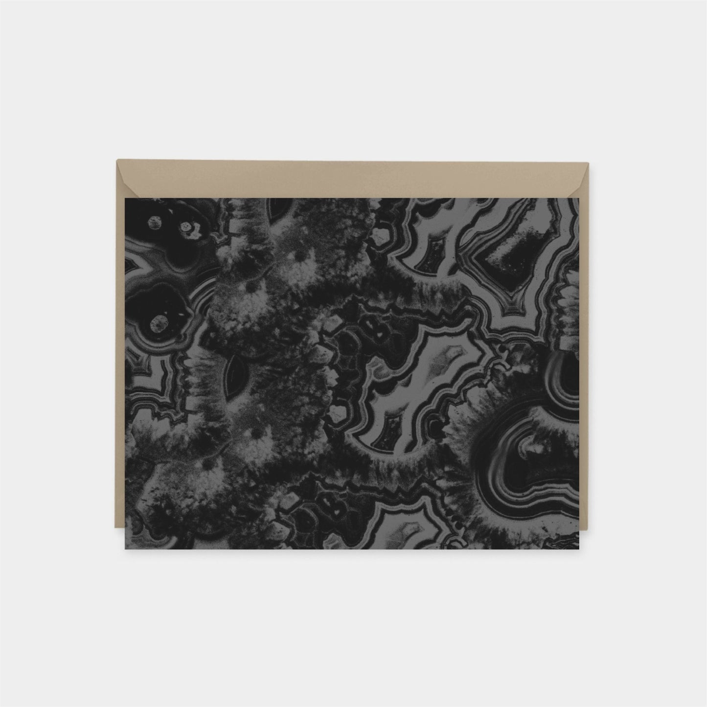 Black Malachite Note Cards, Elegant Note