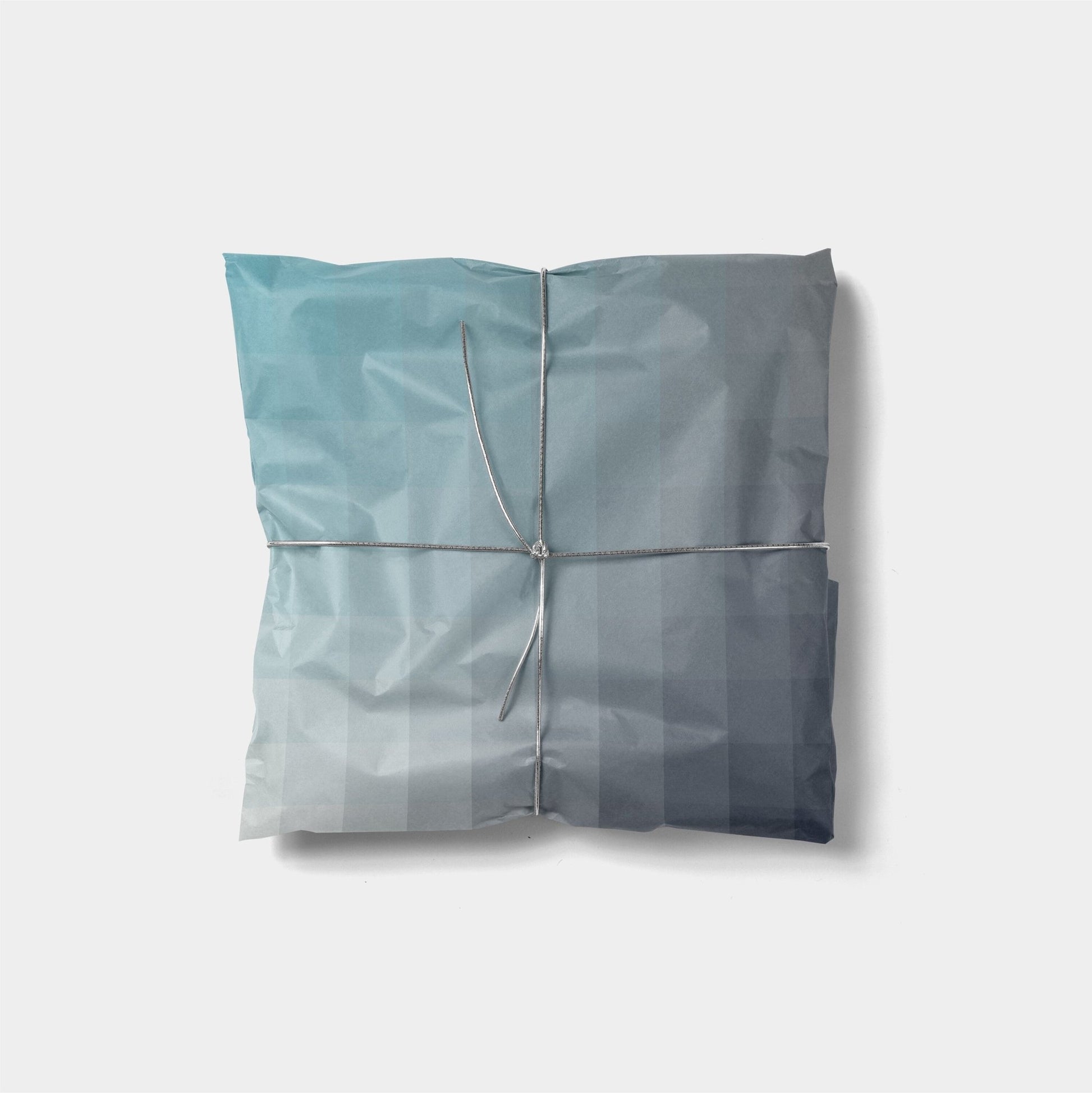 Blue and Grey Gradient Blocks Gift Wrap
