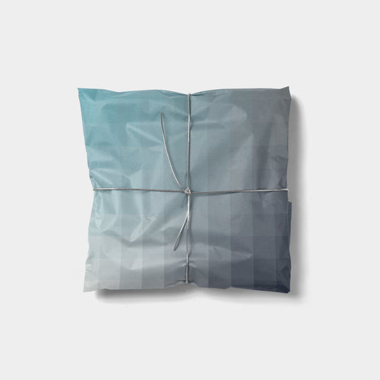 Blue and Grey Gradient Blocks Gift Wrap