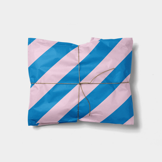 Blue and Pink Colorful Striped Gift Wrap The Design Craft