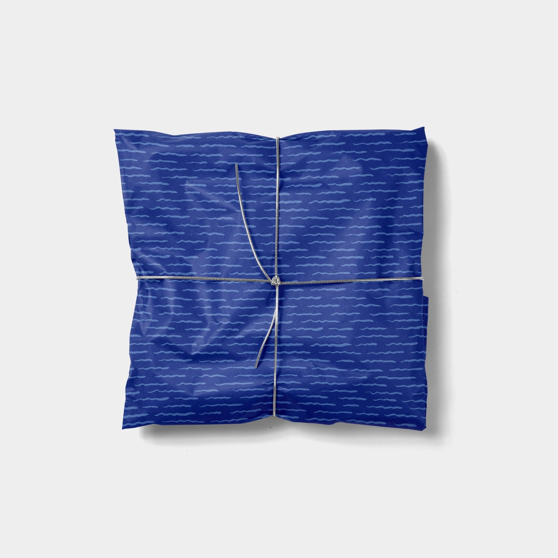 Blue Brushstroke Gift Wrap The Design Craft