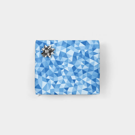 Blue Color Shards Gift Wrap The Design Craft