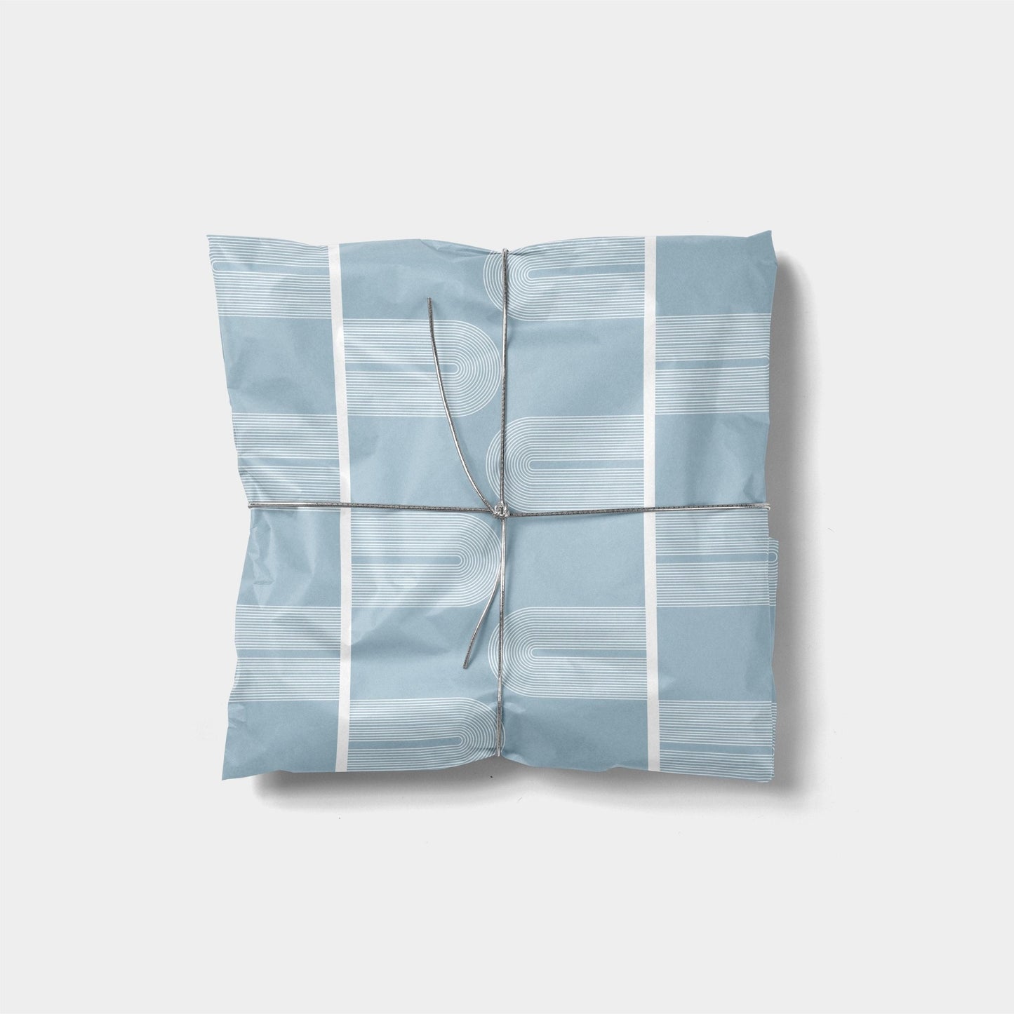 Blue Fine Line Deco Arch Gift Wrap The Design Craft