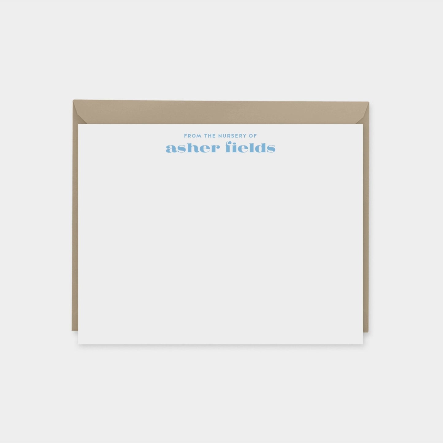 Blue Gingham Personalized Note Cards,