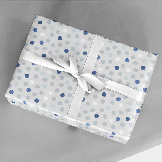 Blue Multicolor Polka Dot Gift Wrap The Design Craft