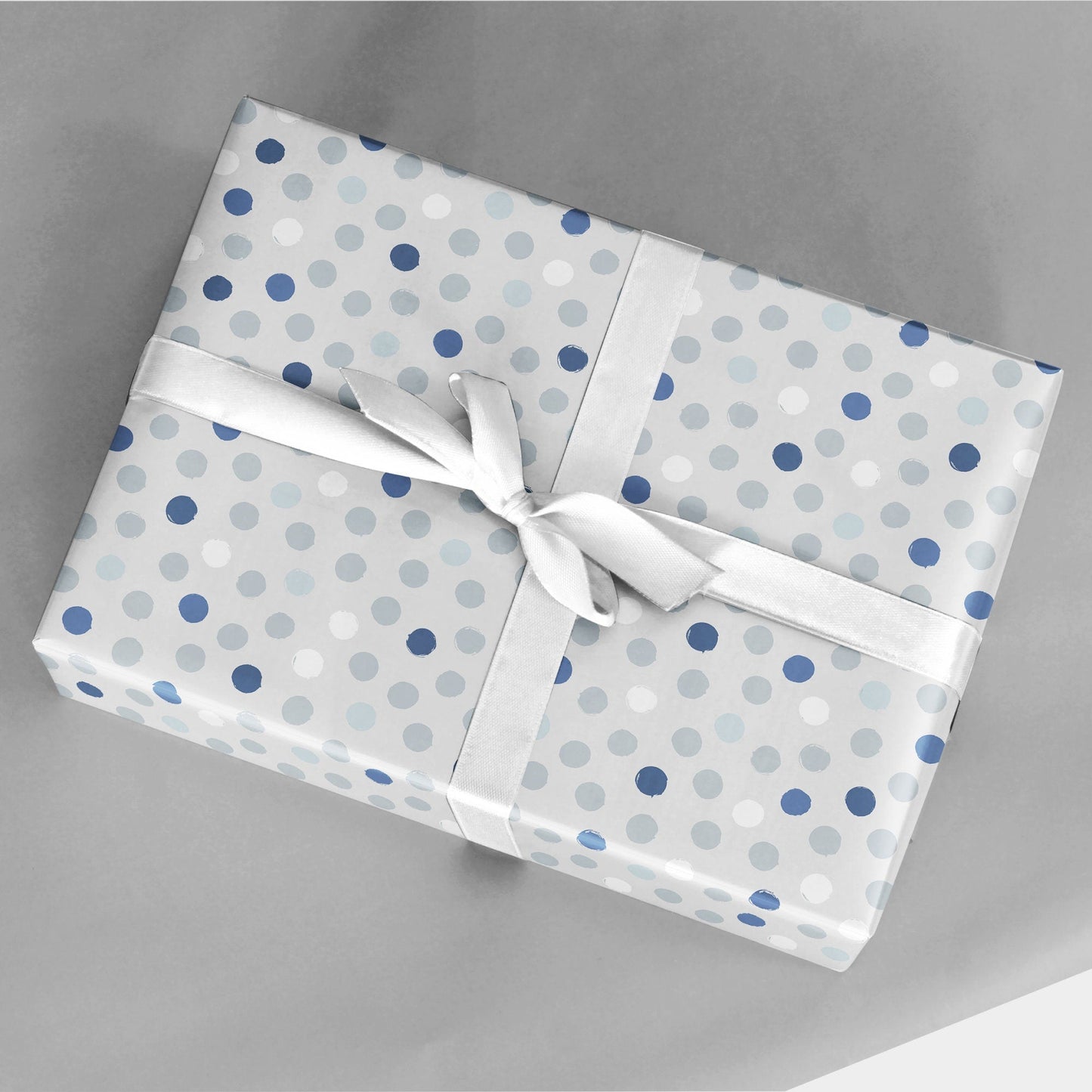 Blue Multicolor Polka Dot Gift Wrap