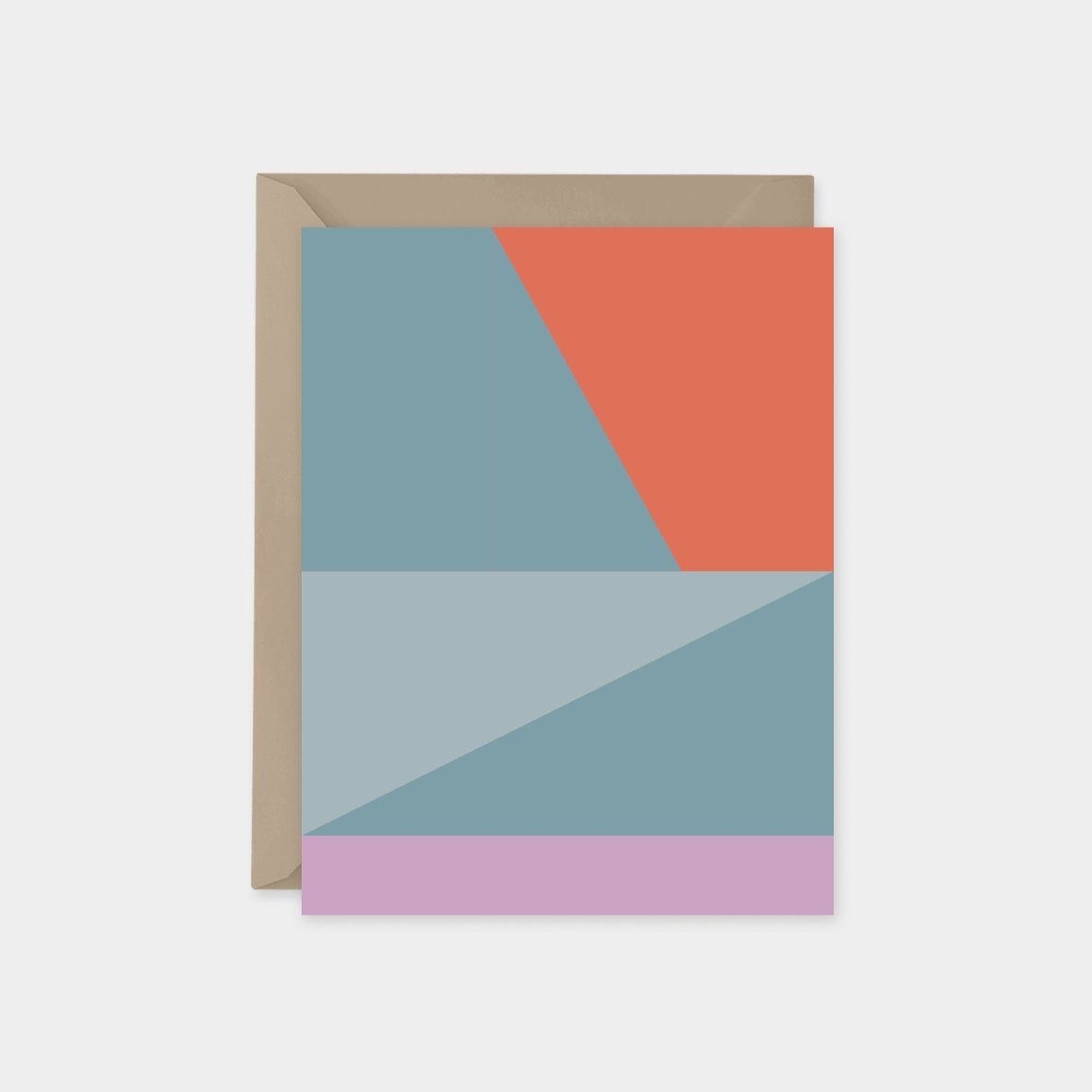 Blue & Pink Color Block Card Set, Modern