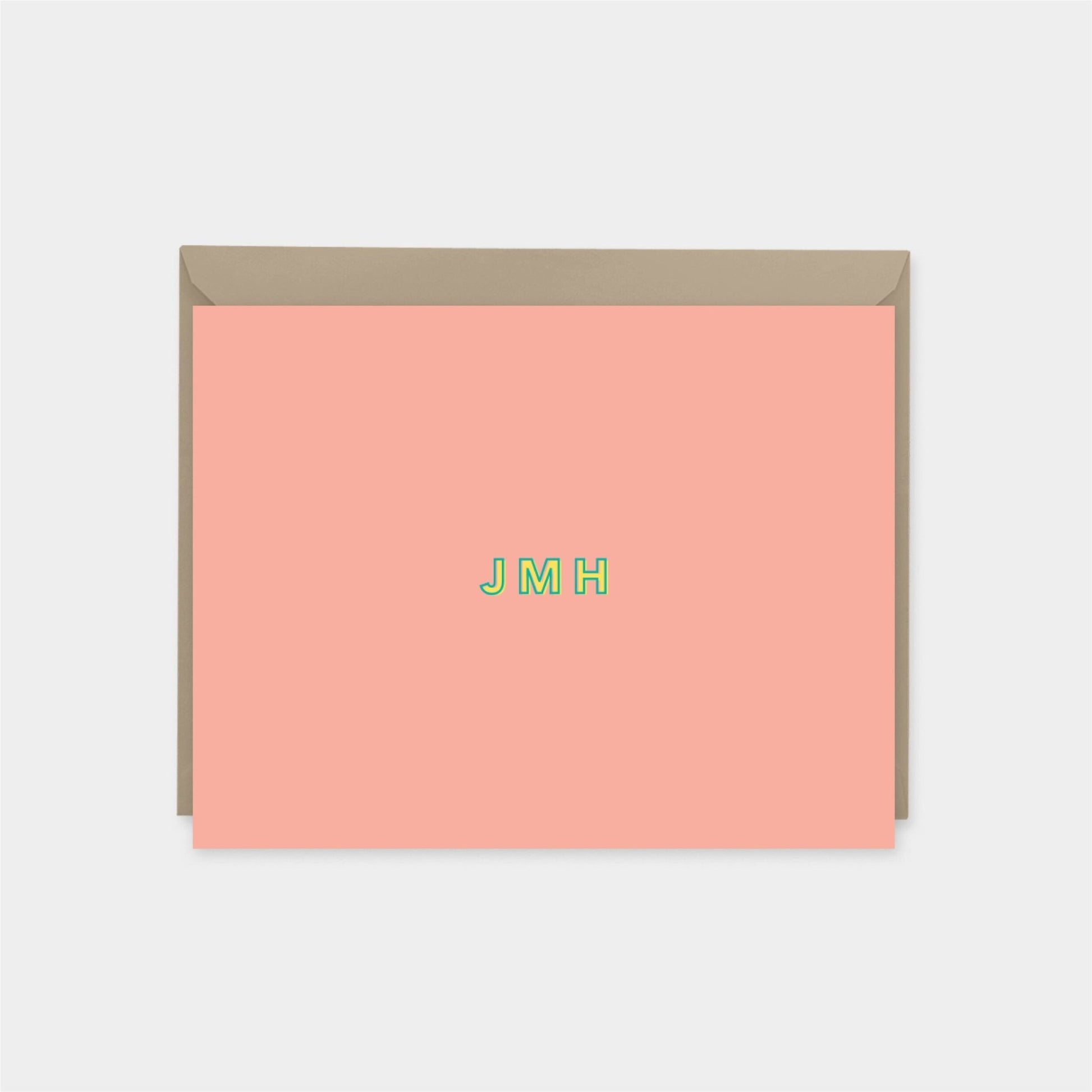 Bright and Modern Monogram Note Cards