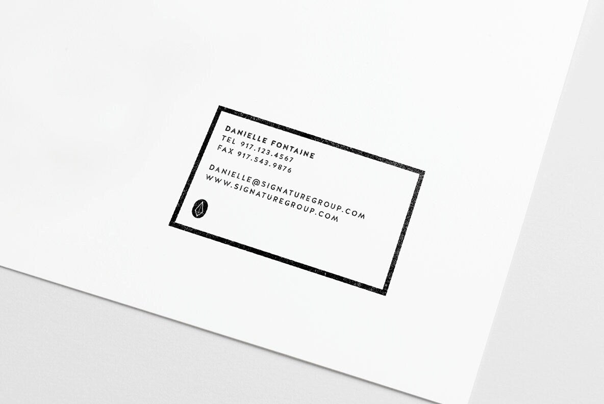 Business Card Stamp No. 13, Rubber