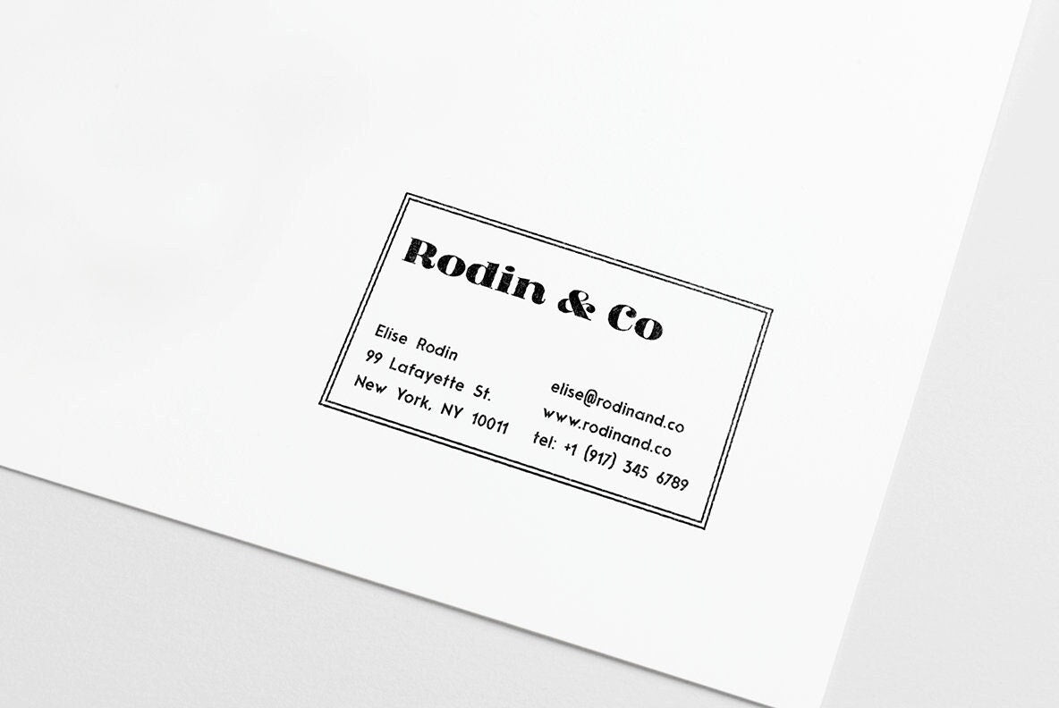 Business Card Stamp No. 17, Rubber