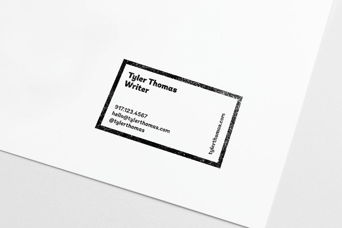 Business Card Stamp No. 2, Rubber Stamp,