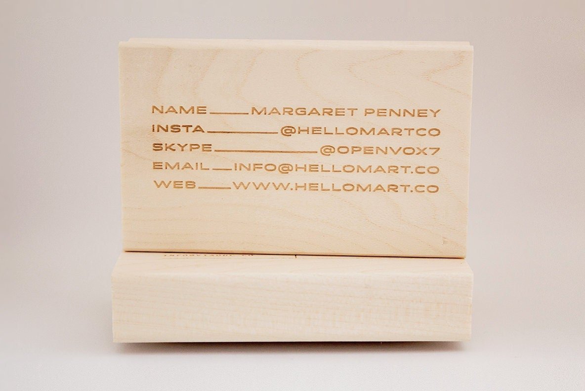 Business Card Stamp No. 20, Rubber
