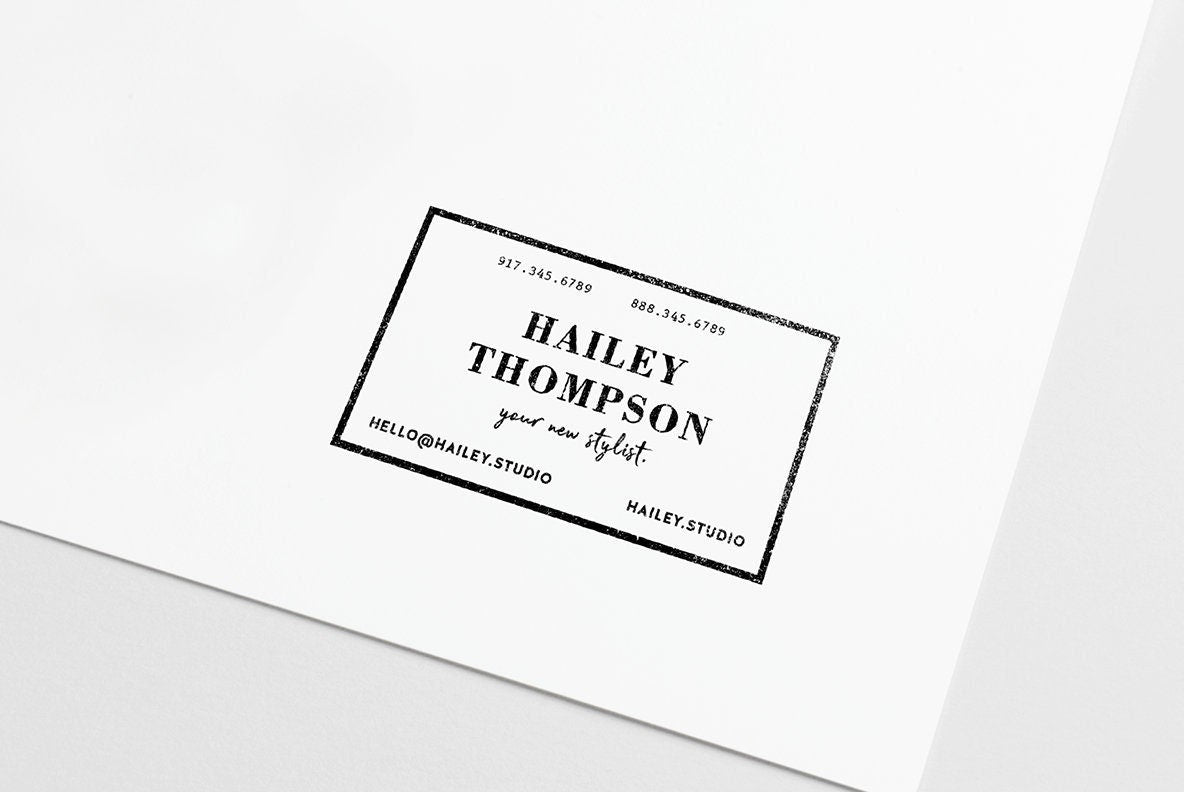 Business Card Stamp No. 4, Rubber Stamp,