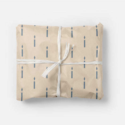 Candle Holiday Wrapping Paper Sheets The Design Craft