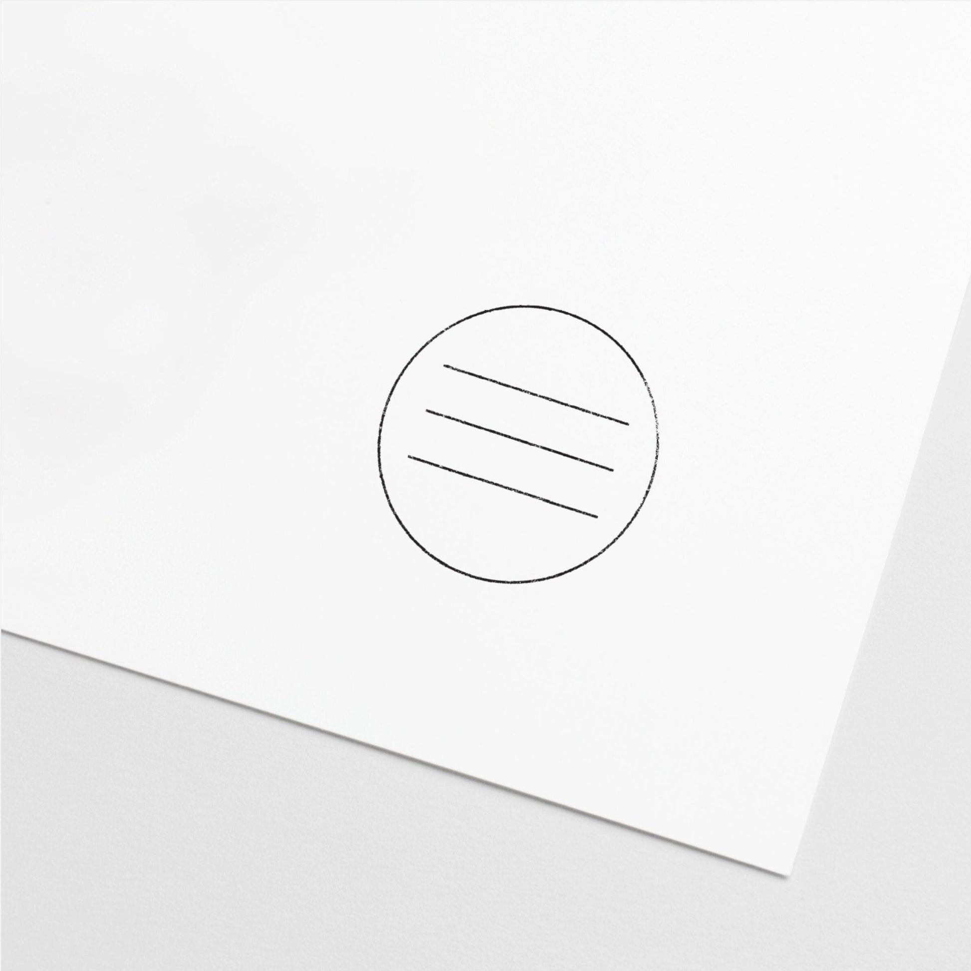 Circle Lined Stamp, Blank Stamp,