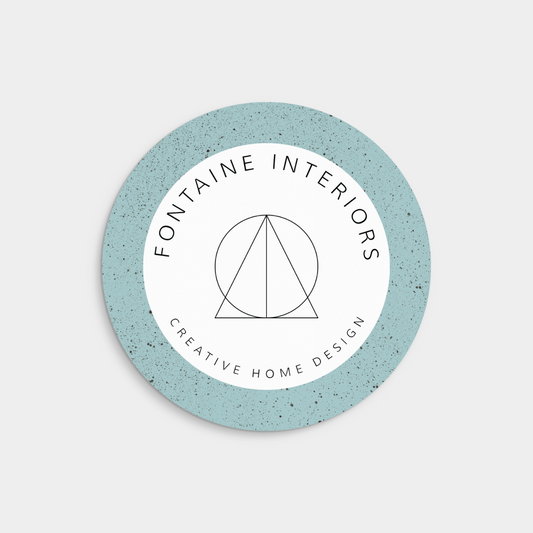 Speckled Circle Product Label with Logo The Design Craft