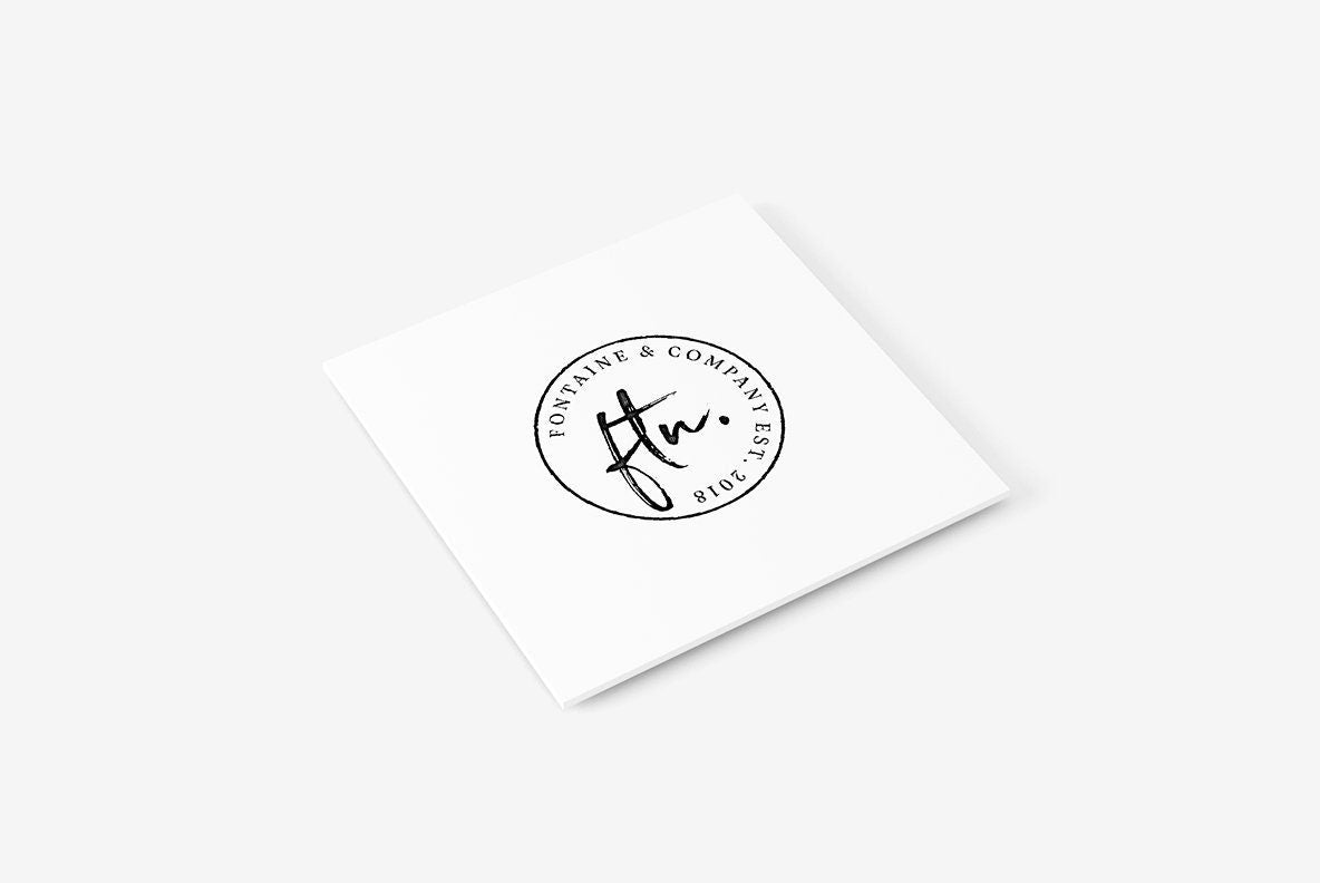 Circular Stamp No. 1, Personalized Stamp, Wedding Stationery The Design Craft