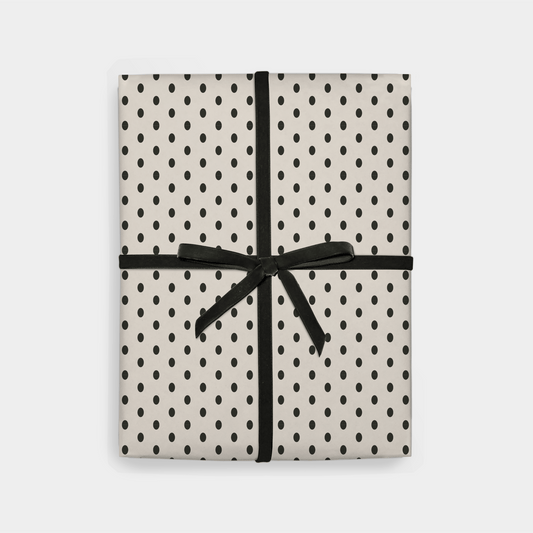 Classic Polka Dot Gift Wrap, Cream The Design Craft