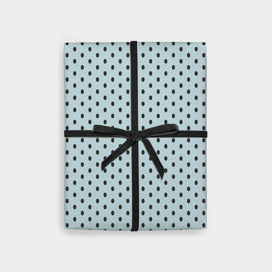 Classic Polka Dot Gift Wrap, Light Blue The Design Craft