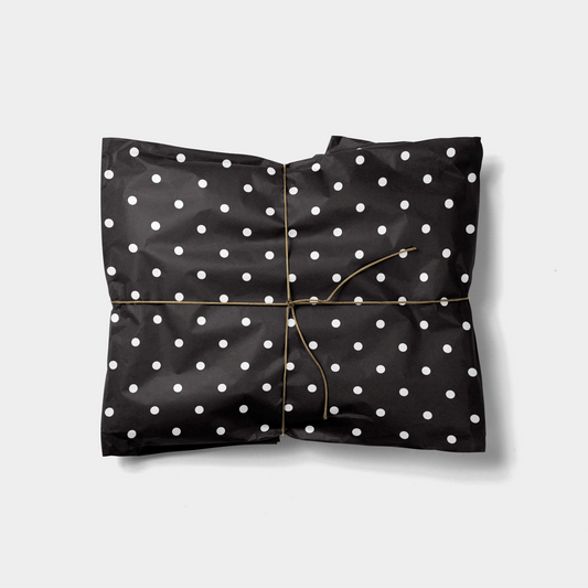Classic Polka Dots Gift Wrap, White and Black The Design Craft